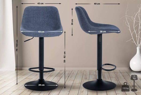 CLP Loft stof barstol