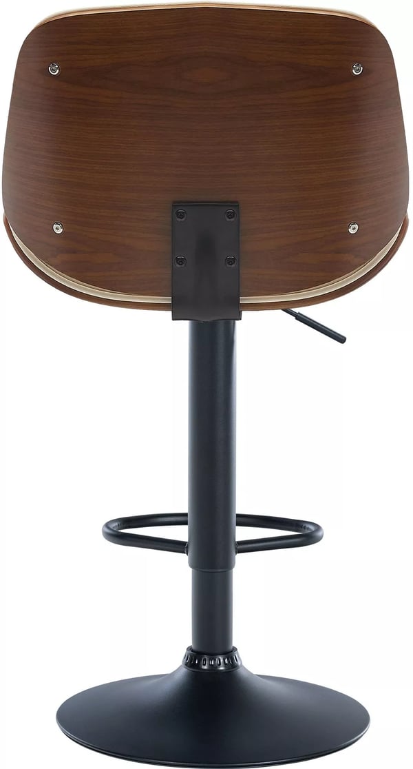 Nova Barstol Valnød/Creme Imiteret Læder (PVC) med Metalstel, Højdejusterbar, 360° Drejbar