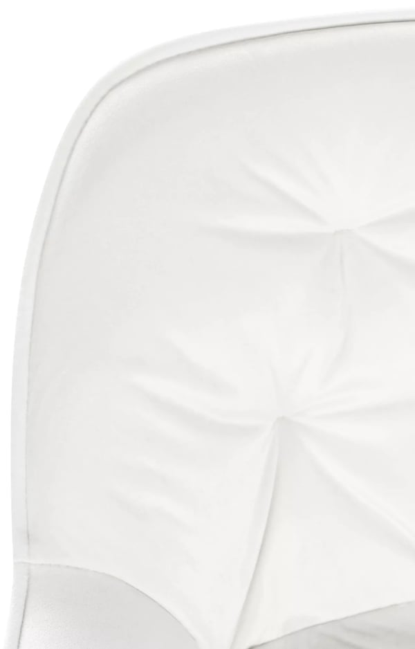 Gibson 76cm Krämvit Sammet Barstol med Metallram