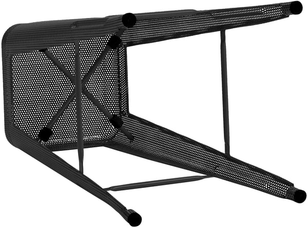 Musta metallinen baarijakkara Fletcher, pinottava, 77cm istuinkorkeus