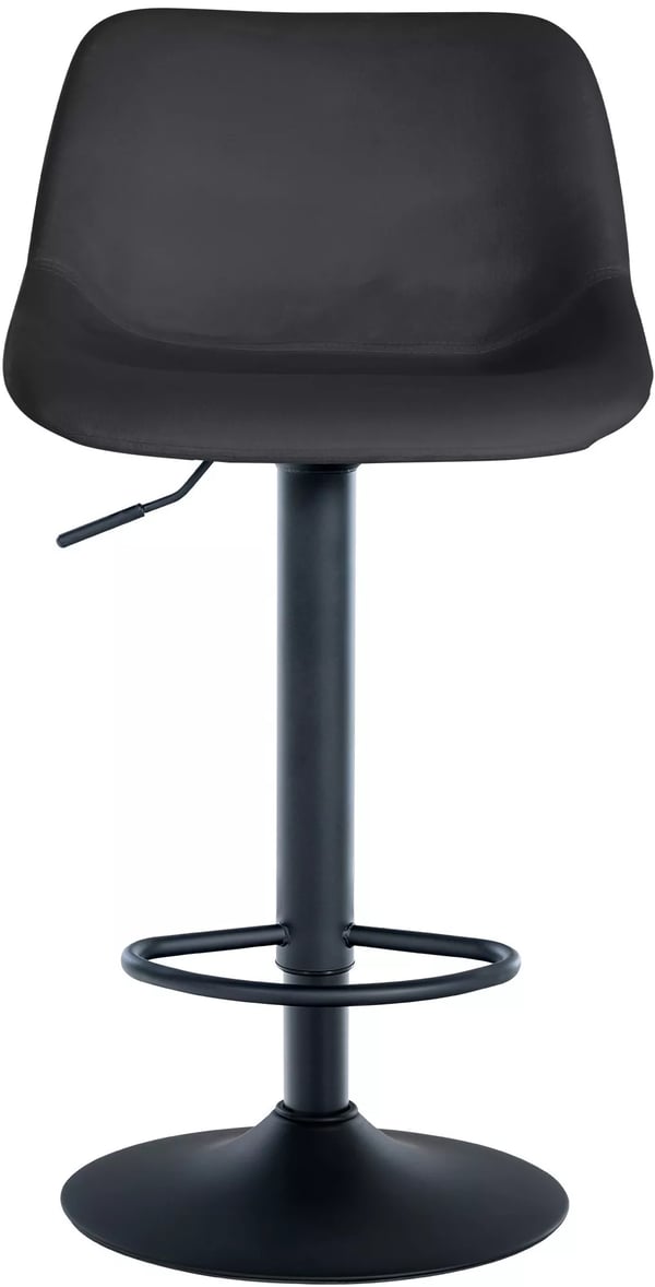 2 kpl Loft Bar Stool Set, Black Metal Rack, Velvet Seat