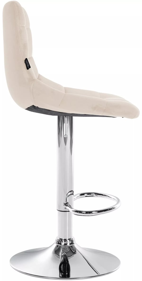 Jerry Fløjl Barstol Creme Metal Krom