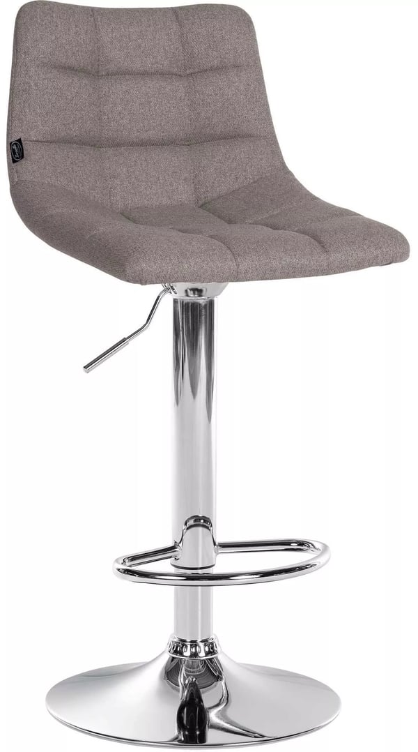Jerry Barstol i tyg, grått tyg, metallram