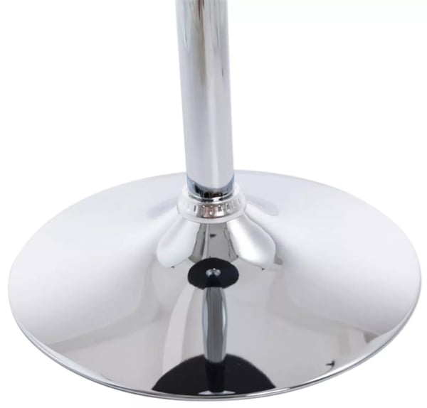 Sæt med 2 runde barborde med sort træplade og krom metalfod - 60 cm diameter, 108 cm højde