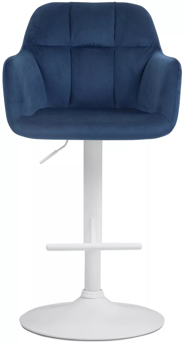Natoma Sammet Barstol Vit