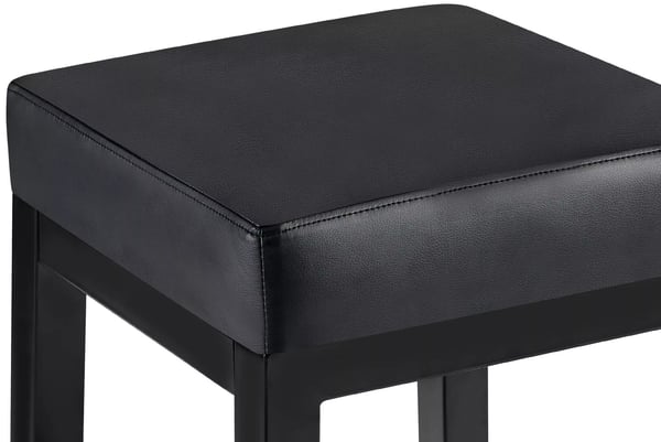 Taylor Barstol - 83 cm sædehøjde, sort kunstlædersæde, matsort metalramme