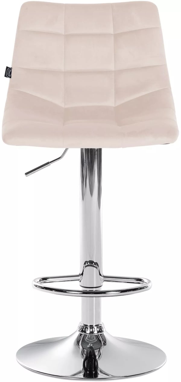2 kpl Jerry Sametti-baarituoleja, metallirunko, beige