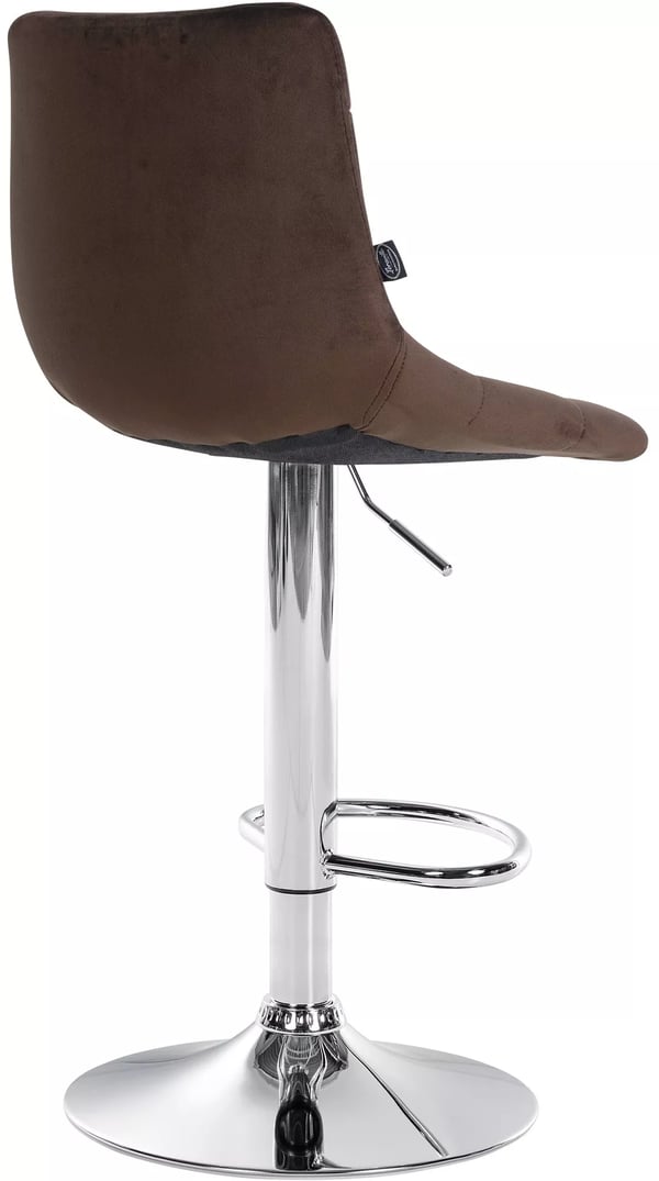 Sæt med 2 Jerry fløjlsbarstole, krom
