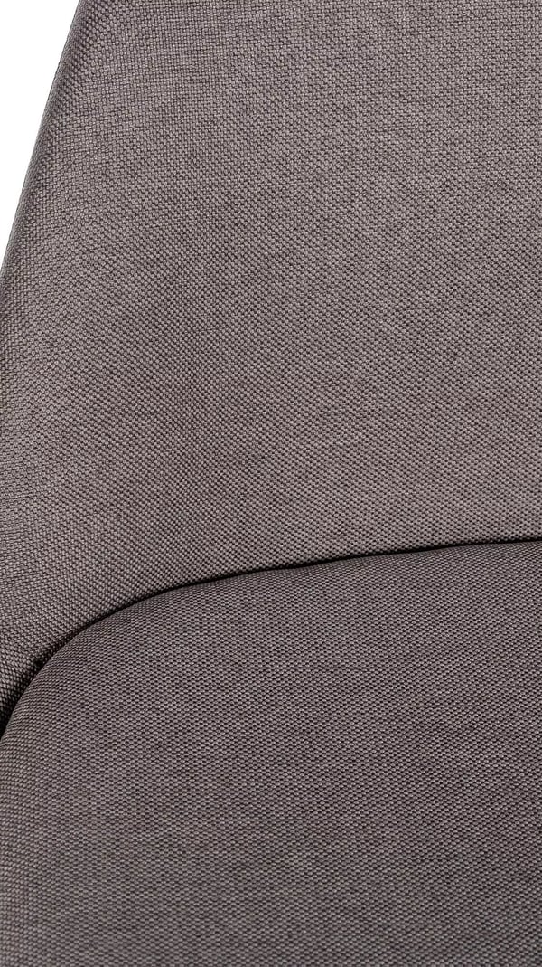 Corbin Taupe stofpolstret rund barstol med træramme, 77 cm sædehøjde
