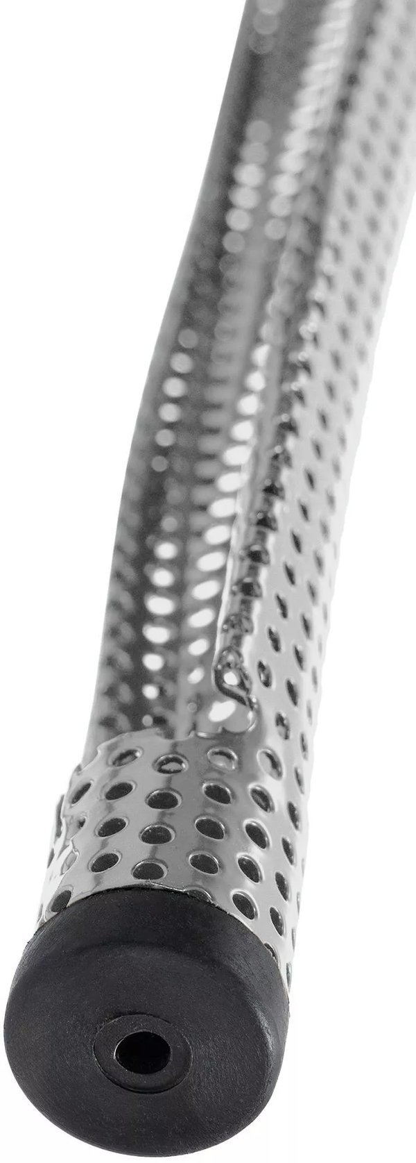 Fletcher Industriel Design Barstol, Sølvmetal med Perforeret Ramme, Stabelbar, 77 cm Sædehøjde, Inkluderer Gulvbeskyttere