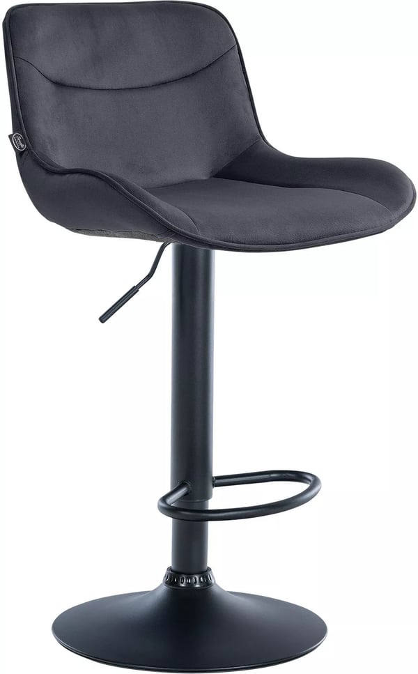 Vonore Sammet Barstol Svart Metallställ 51x49x85 cm