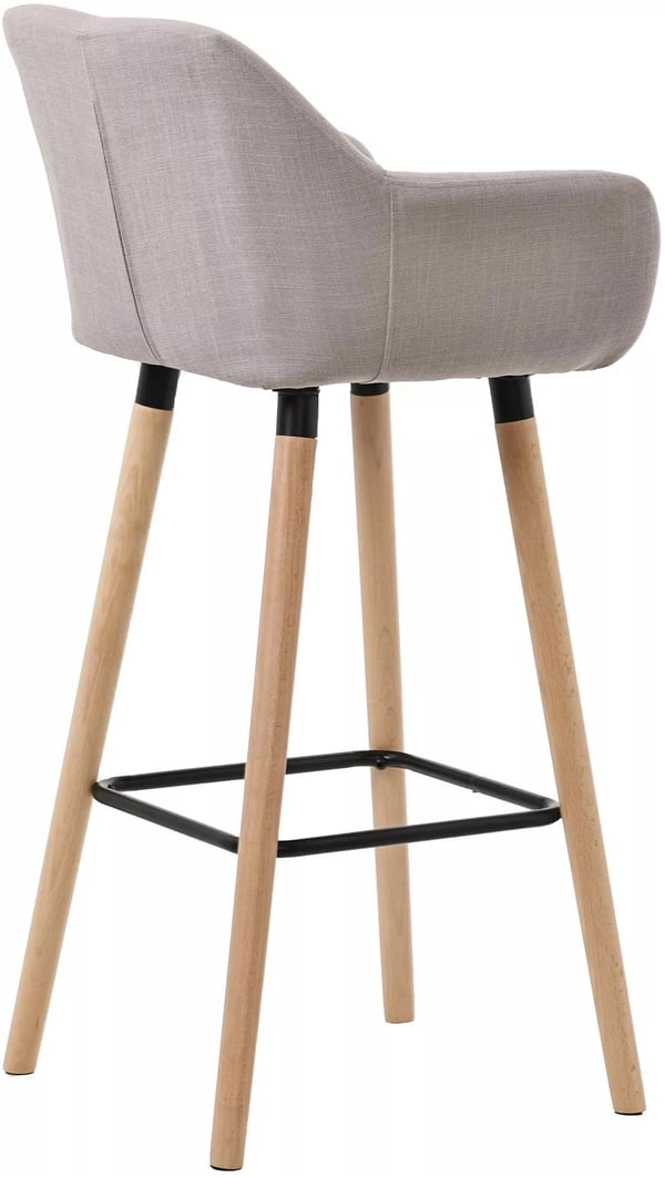 Grant kangas baarituoli, taupe, puujalusta