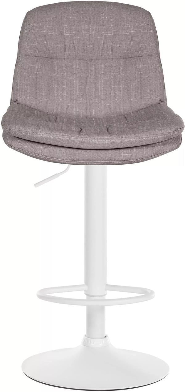 Laurel Grå Stof Barstol - Justerbar, Drejelig med Fodstøtte, Moderne Design