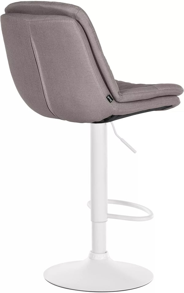 Laurel Grå Stof Barstol - Justerbar, Drejelig med Fodstøtte, Moderne Design