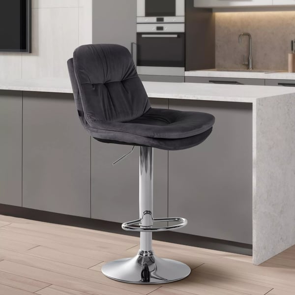 Barstol Laurel Sammet Krom