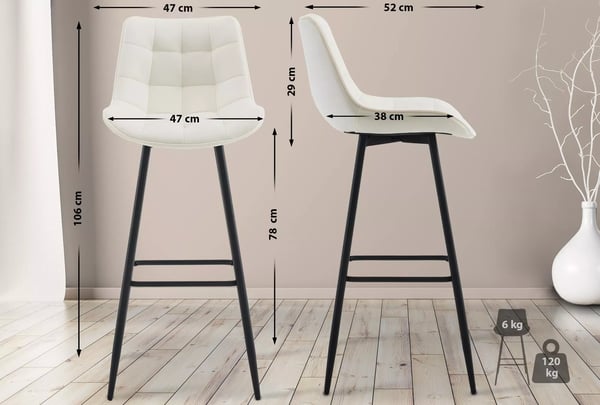 Baarijakkara Dartford Sametti, Cream/Matte Musta Metalli