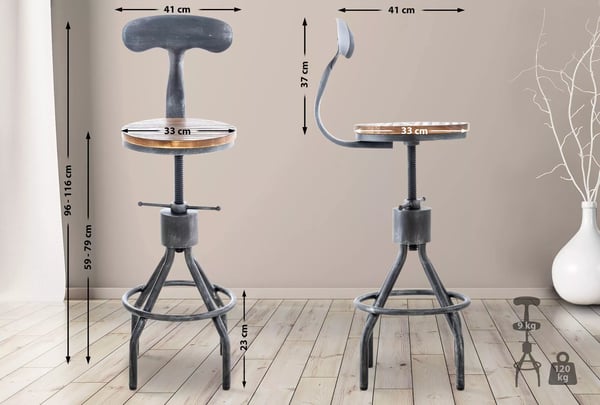 Set med 2 Hanam barstolar