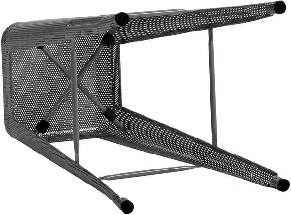 4 kpl Fletcher Metallisia Baarijakkaroita, Harmaa, Pinottavat, 77 cm