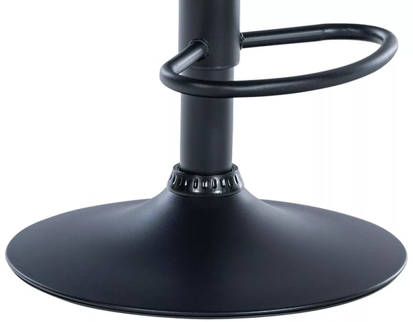 Hvid plastik barstol med krom-look metalstel