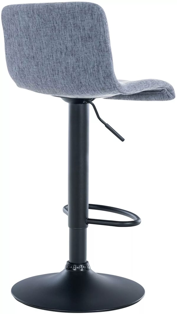 Hoover Blå Stof Barstol med Krom-look Metalramme