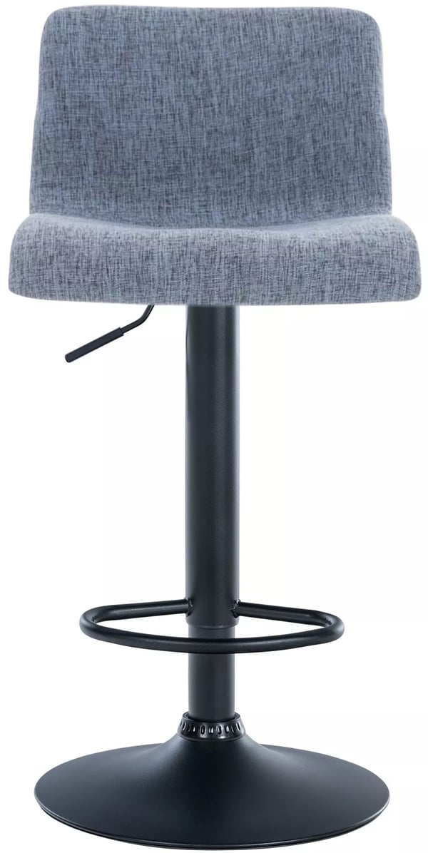 Hoover Blå Stof Barstol med Krom-look Metalramme