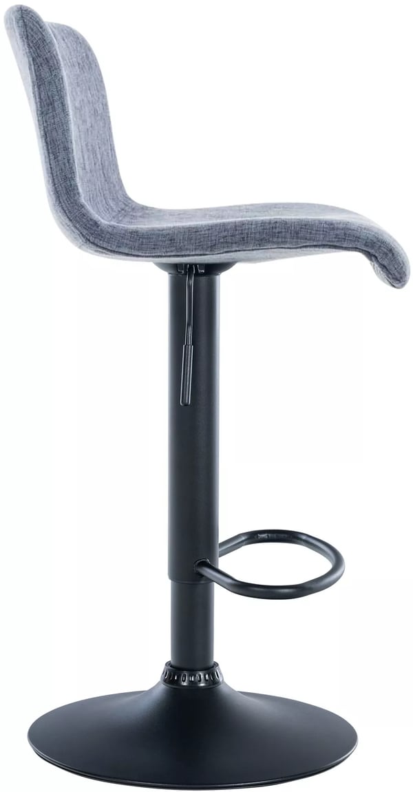 Hoover Blå Stof Barstol med Krom-look Metalramme