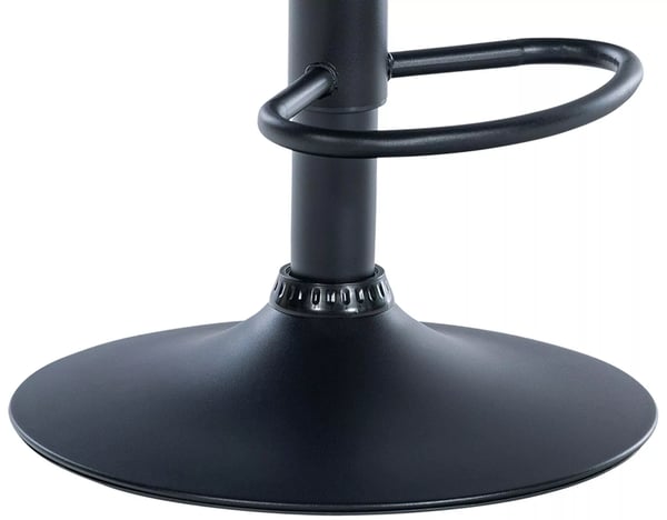 Hoover Blå Stof Barstol med Krom-look Metalramme
