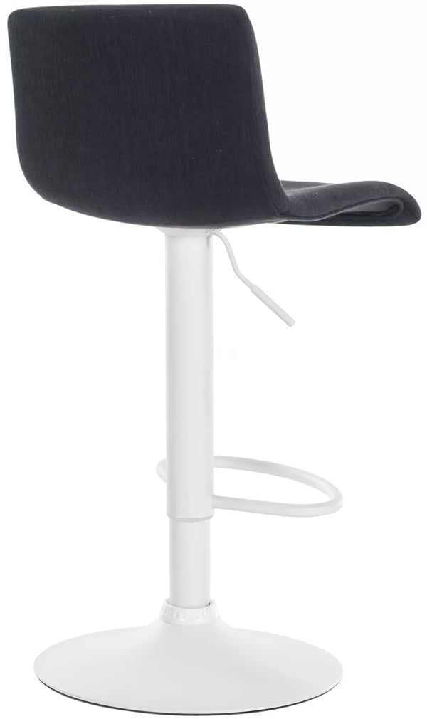 Sort stof barstol med krom-look metalramme