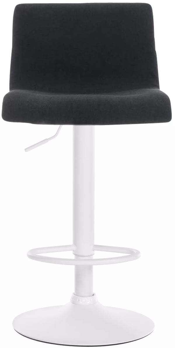 Sort stof barstol med krom-look metalramme