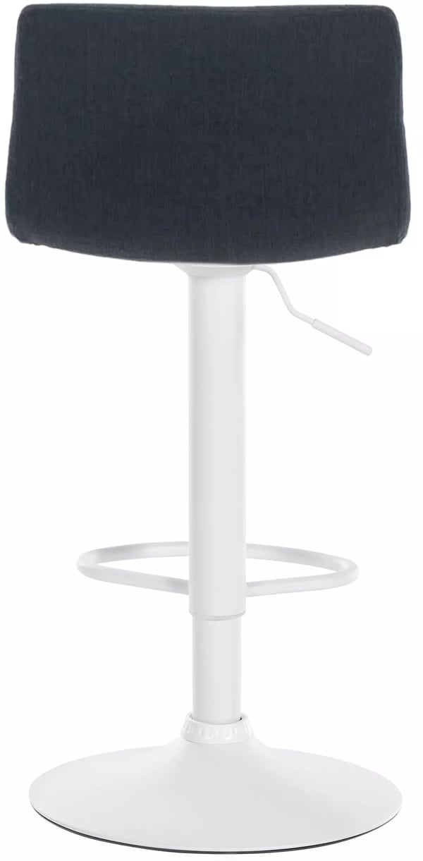 Sort stof barstol med krom-look metalramme
