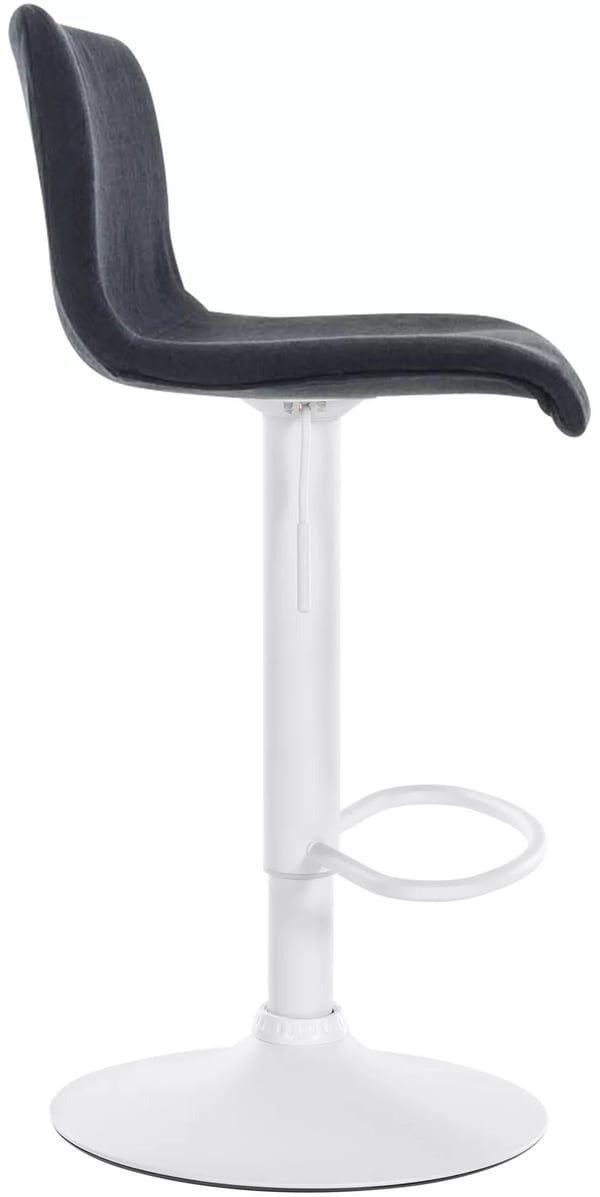 Sort stof barstol med krom-look metalramme