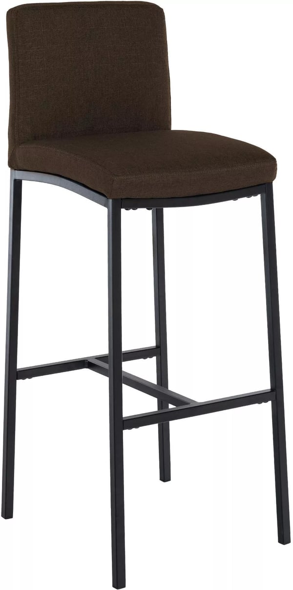 Freeport Brun Stof Barstol med Mat Sort Metalramme Freeport Brun Stof Barstol med Mat Sort Metalramme