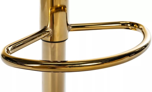 Set med 2 gråa barstolar i sammet med guldfärgad metallram - Braga Collection
