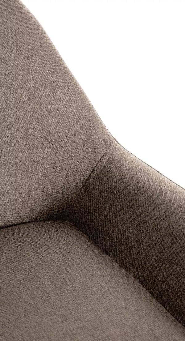 Sæt med 2 taupe stof barstole med metalstel