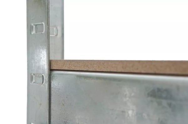 Kraftig metalreol - Sølv, 90x40x180 cm, 5 justerbare hylder, 175 kg bæreevne pr. hylde