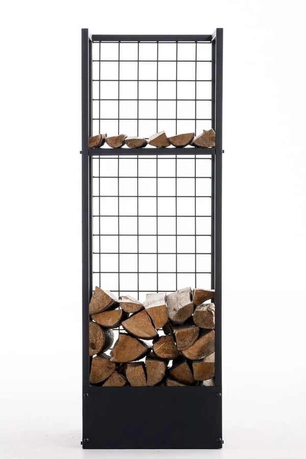 Polttopuuteline Forrest Musta Metalli 40x40x120 cm