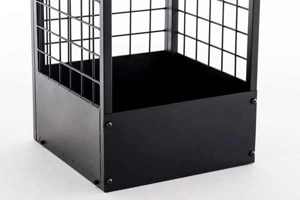 Polttopuuteline Forrest Musta Metalli 40x40x120 cm