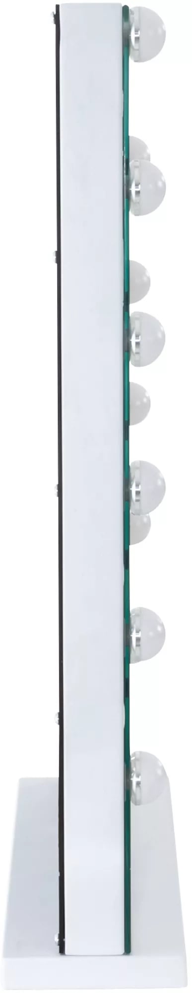 Murrieta Forfængelighedsspejl med LED-lys, Touch Control, USB-port, Hvid Plastik