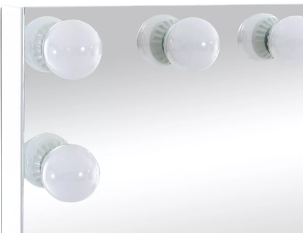 Palmdale Meikkipeili 14 LED-valolla, Himmennettävä, USB-lataus, Valkoinen Muovi