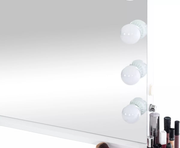 Palmdale Meikkipeili 14 LED-valolla, Himmennettävä, USB-lataus, Valkoinen Muovi