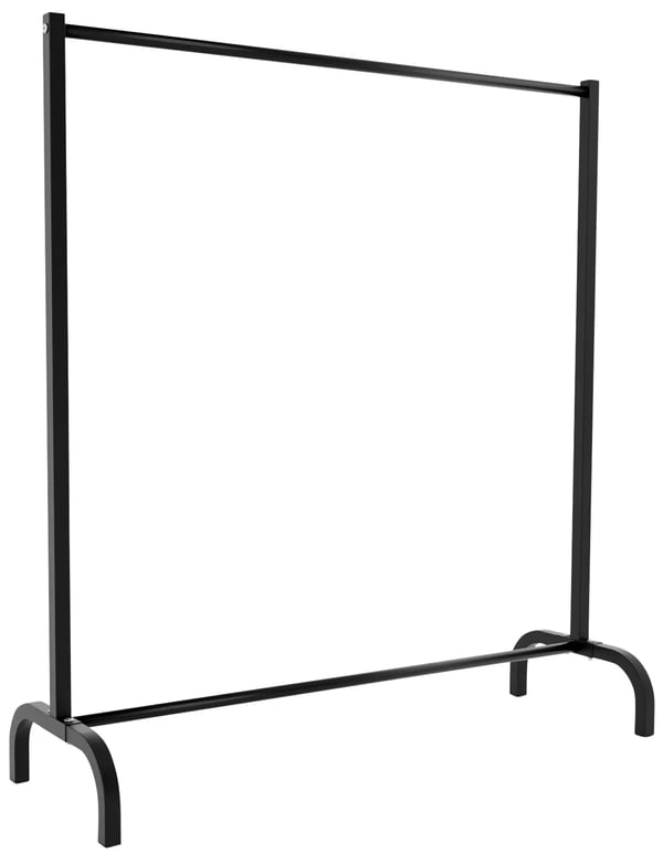 Musta metallinen vaateteline Lara 120cm leveä