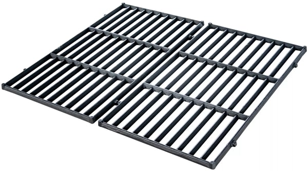 Grillgaller i gjutjärn, svart, 44,5x26 cm, universell passform för gas-, kol- och elgrillar