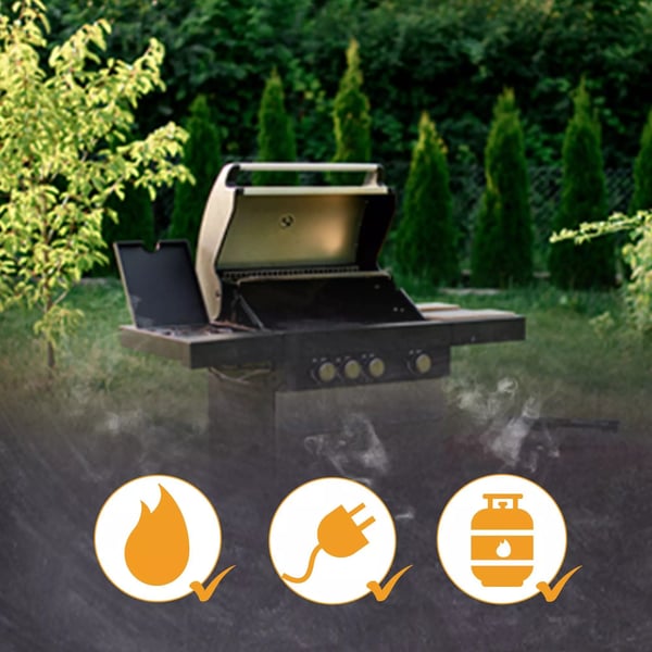 Støbejerns grillrist sæt, sort, 44,5x26 cm, universel pasform til gas-, kul- og elektriske griller