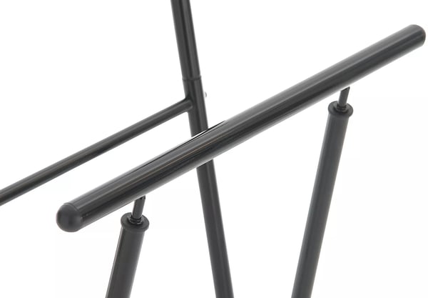 Musta Metallinen Vaateteline Rufus, 110 cm
