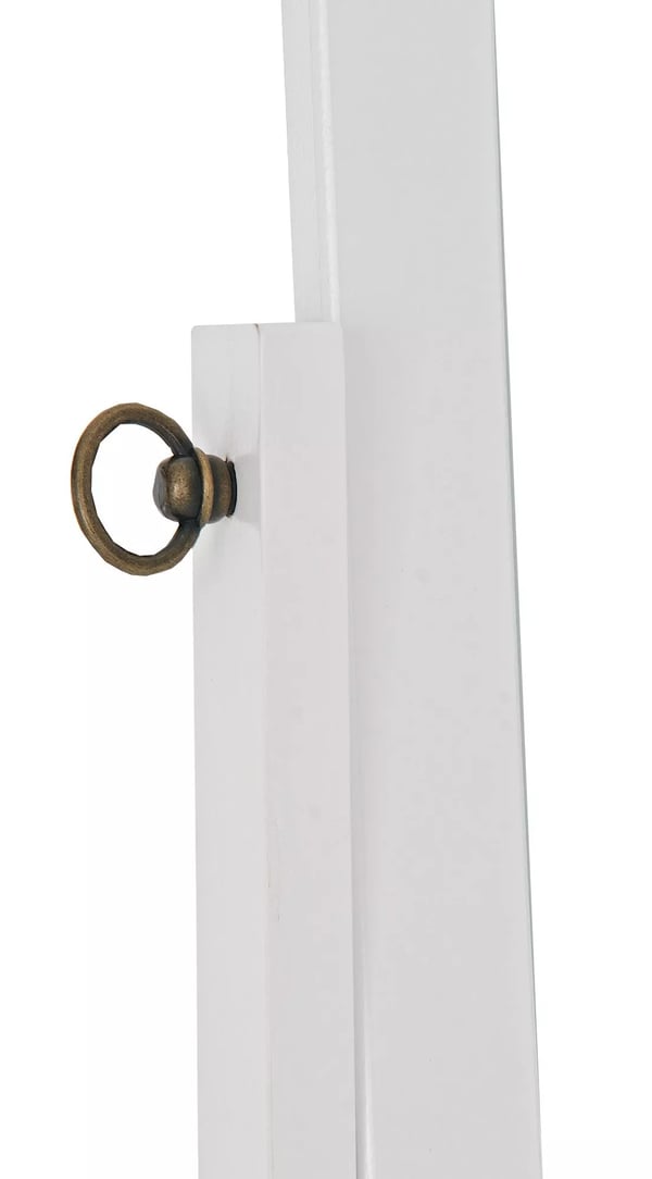 Seisova Peili Yolanda, Valkoinen Puurunko, Pyörillä (150x45x30cm)