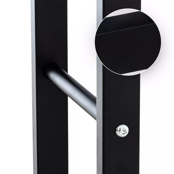 Keri V2 Sort Metal Brændestativ - 25x80x100 cm
