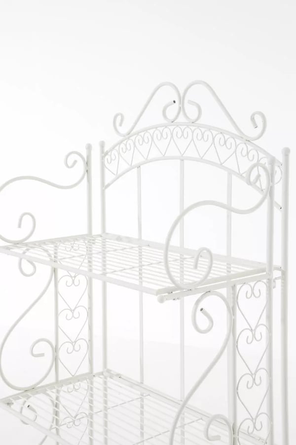 Antje Hvid Metal Stående Hylde 153x61x33cm - Holdbar og Sammenklappelig Landstil