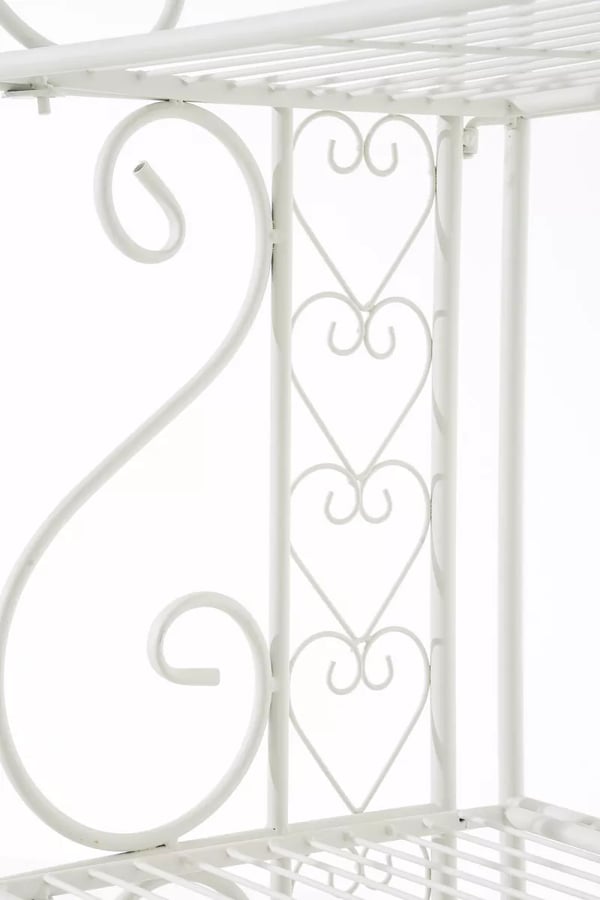 Antje Hvid Metal Stående Hylde 153x61x33cm - Holdbar og Sammenklappelig Landstil