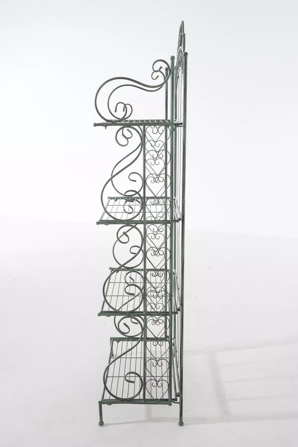 Seisova metallihylly Antje, antiikin vihreä, 4 tasoa, 153x61x33 cm