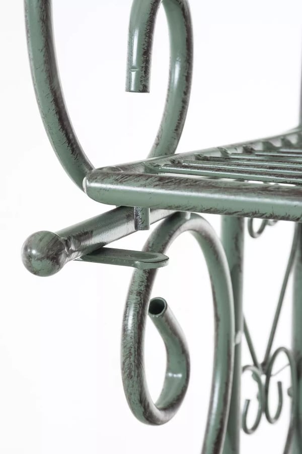 Seisova metallihylly Antje, antiikin vihreä, 4 tasoa, 153x61x33 cm
